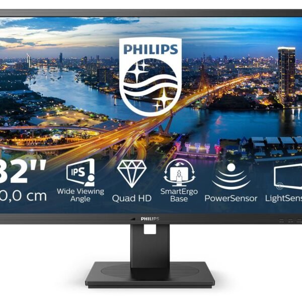 31,5, 2560x1440, IPS Flat, H/A B Line 325B1L/00, 80 cm  (31.5"), 2560 x 1440 pixels, 2K Ultra HD, LCD, 4 ms, Black