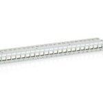 24-Port Keystone Cat.6  Shielded Patch Panel, Light  Grey