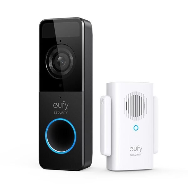 Security, Wi-Fi Video  Doorbell Kit, White,  1080P-Grade Resolution, 120-Day Battery, No Monthly Fees, Human Detection,