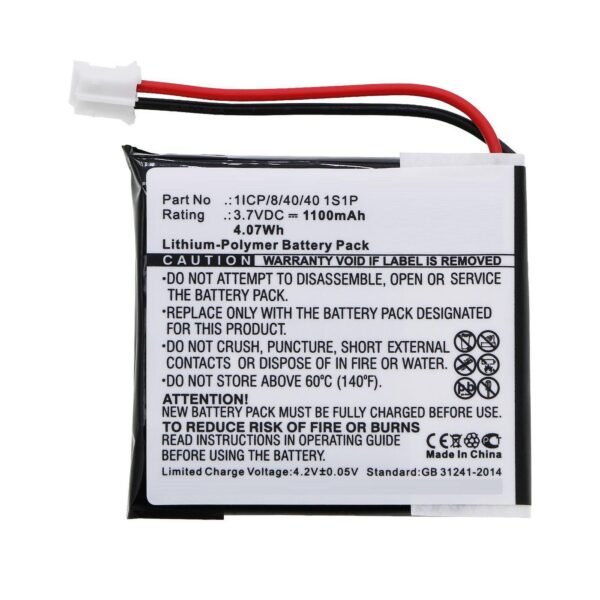 Battery 4.07Wh Li-Pol 3.7V  1100mAh Black for GPS,  Navigator 4.07Wh Li-Pol 3.7V 1100mAh Black for Coyote GPS, Navigator Plus, S