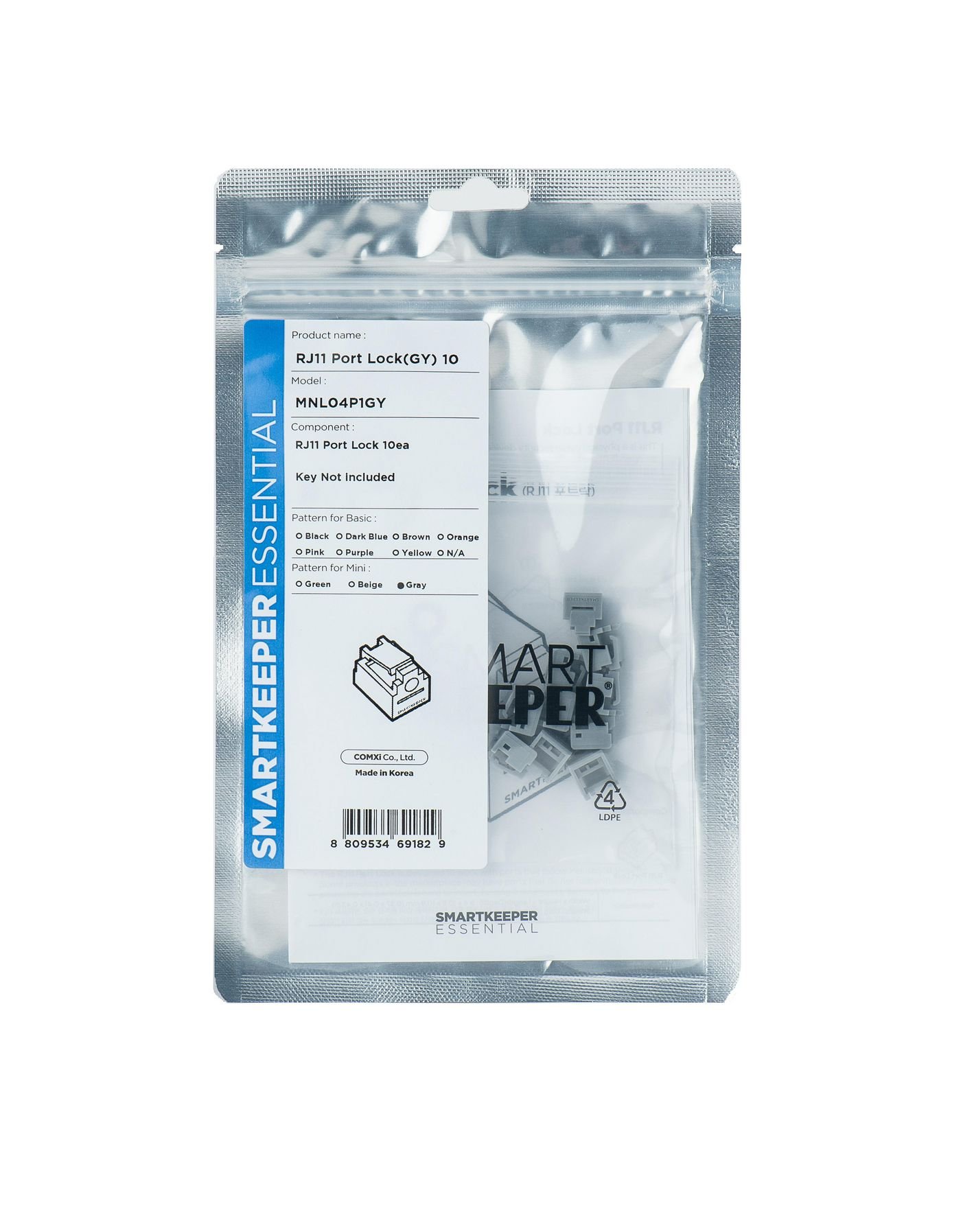 Img_34582069.jpg Port Blocker Rj-11 Grey 1 Pc(S) - Image 1