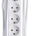 Power strip 6 outlets 3m White With ON/OF switch and child  protection SKI aftale