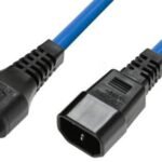 Powercord C13 IEC Lock - C14  blue 0.5 m, PC1109 Powercord  C13 IEC Lock - C14 blue 0.5 m, PC1109