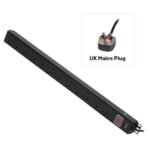 Vertical 12 Way UK Plug PDU  13A Plug to 12 x UK Sockets