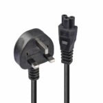 3m Mains Power Cable UK 3 Pin  Plug to IEC C5