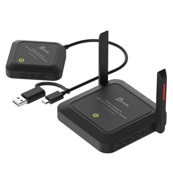 Jvw120 Wireless Extender For  Usb Cameras  Microphones   Speakers, Black