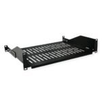 19"-Fixed Shelf, 485 x 350mm,  2UH, max. 25kg, black