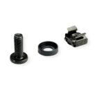 Screw M6 x16 + cage nut, 100  set/bag