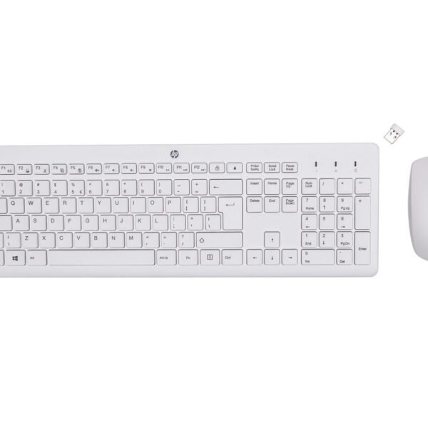 230 Wireless Mouse and  Keyboard Combo 230 Wireless  Mouse and Keyboard Combo, Full-size (100%), RF Wireless, Membrane, White, Mouse