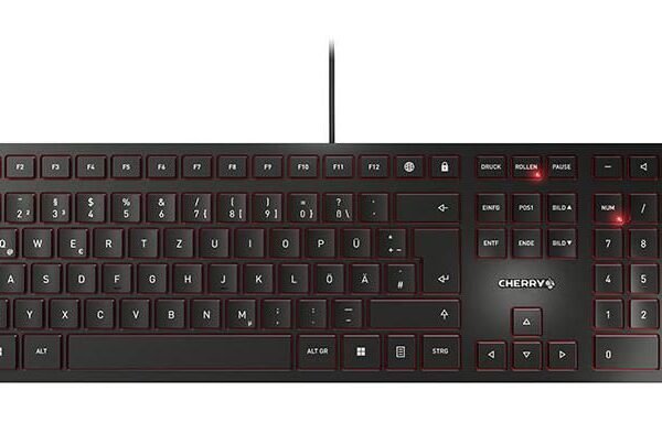 KC 6000 Slim keyboard USB  QWERTZ German Black KC 6000  Slim, Standard, Wired, USB, QWERTZ, Black