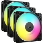 Rs120 Argb Computer Case Fan  12 Cm Black 3 Pc(S)