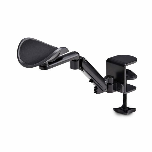 Adjustable Arm Rest For  Office Desk, Ergonomic  Arm/Elbow Support, 360-Degree Rotation, Clamp-On/No Drill Installation, Black