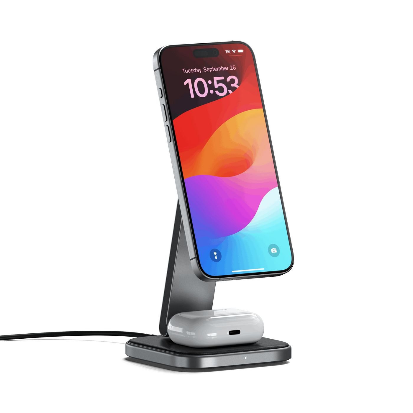 Img_35719261.jpg Mobile Device Charger Headphones, Smartphone Grey Usb Wireless Charging Indoor - Image 1