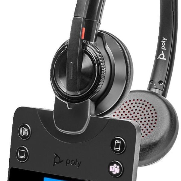 POLY Savi 8420 Office Stereo  Microsoft Teams Certified  DECT 1880-1900 MHz Headset
