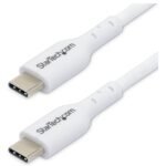 1M (3.3Ft) White Usb-C  Charging Cable, Usb C Cable,  Usb 2.0 Type-C Laptop Charger Cord, 60W 3A Power Delivery, Tpe Jacket, Usb-C