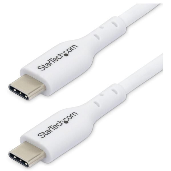 1M (3.3Ft) White Usb-C  Charging Cable, Usb C Cable,  Usb 2.0 Type-C Laptop Charger Cord, 60W 3A Power Delivery, Tpe Jacket, Usb-C