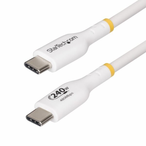 1M White Usb-C Charging  Cable, Usb-If Certified Usb C  Cable, 240W Pd Epr, Usb 2.0 Type-C Laptop Charger Cord, Usb-C Data Transfer