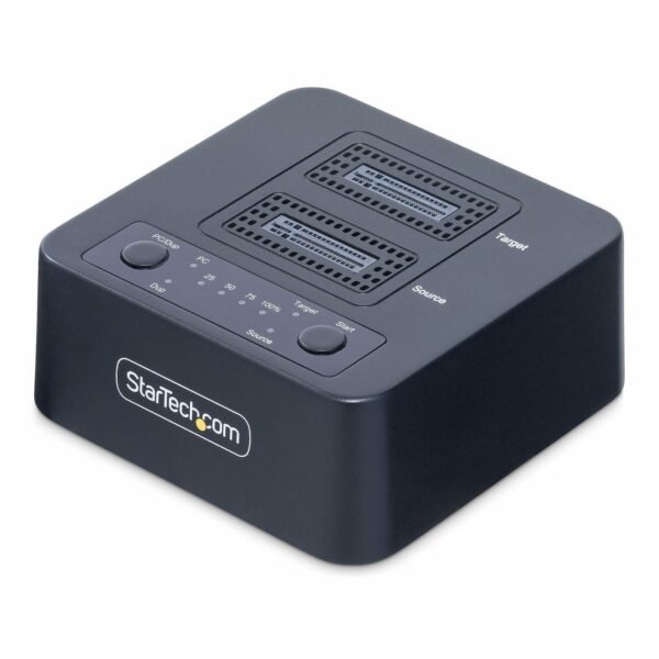 1:1 M.2 NVMe Drive  Duplicator, Standalone M.2  SSD Cloner/Copier up to 90GBpm, USB 3.2 20Gbps M.2 Dual-Bay Drive Dock, USB-C/A