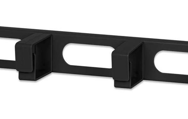 19" Cable Management Panel  1U 19" Cable Management Panel,  1U, 4 short plastic rings, Black, Cable management panel, Black, Plastic,