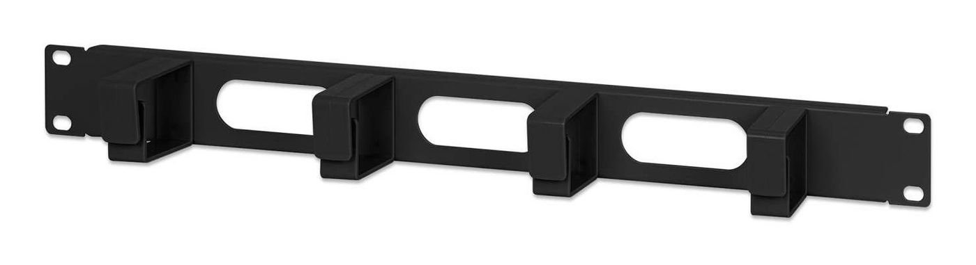 Img_35855789.jpg 19" Cable Management Panel 1U 19" Cable Management Panel, 1U, 4 short plastic rings, Black, Cable management panel, Black, Plastic, - Image 1