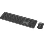 Mk950 Signature Slim Keyboard  Mouse Included Rf Wireless +  Bluetooth Qwerty Us International Graphite