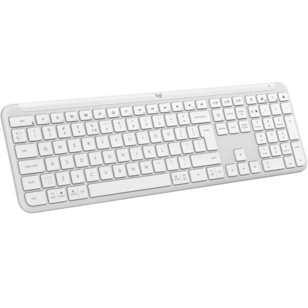 K950 Signature Slim Keyboard  Office Rf Wireless +  Bluetooth Qwerty Us International White