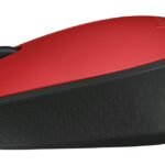 M171 Mouse, Wireless Red M171, Ambidextrous, Optical,  RF Wireless, 1000 DPI, Black,Red