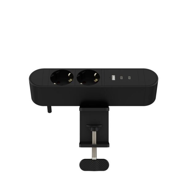 Multi Desktop Power Socket 2  Ways Schuko, 1 x USB-A, 2 x  USB-C, 30W, 1,8m