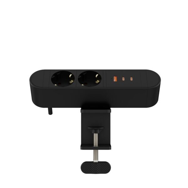 Multi Desktop Power Socket 2  Ways Schuko, 1 x USB-A, 2 x  USB-C, 67W, 1,8m