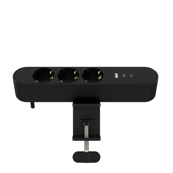 Multi Desktop Power Socket 3  Ways Schuko, 1 x USB-A, 2 x  USB-C, 30W, 1,8m