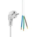 Schuko - Open End Power  cable, 1,8m, White
