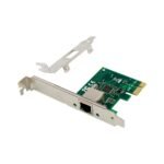 1 port RJ45 network card, PCIe Main Chip : WGI210AT,  Full-height end bracket / Low-profile end bracket