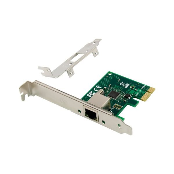 1 port RJ45 network card, PCIe Main Chip : WGI210AT,  Full-height end bracket / Low-profile end bracket