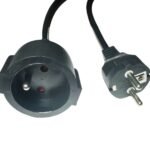 Power Extension Cord  EU to  French Type E, 3m Black