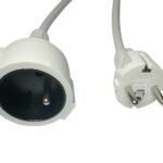 Power Extension Cord EU to  French Type E, 3m White