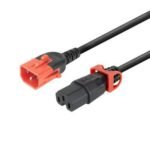 Powercord C14 IEC Lock+ Dual  Locking - C15 IEC Lock+ black  1m, PC3868