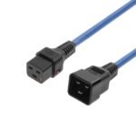 Powercord C19 IEC Lock - C20  blue 1,5m, PC1356