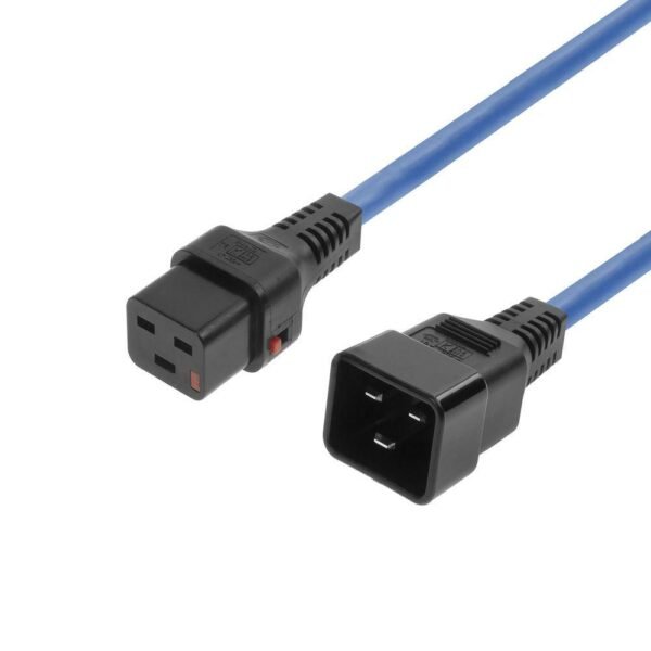 Powercord C19 IEC Lock - C20  blue 1,5m, PC1356