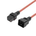 Powercord C19 IEC Lock - C20  Red 2m, PC1402