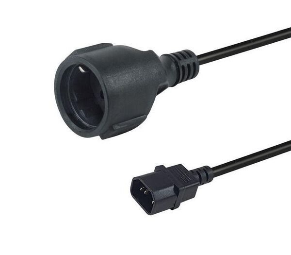 Equip 112106 power cable Black 0.25 m IEC C14 CEE7/3