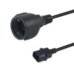 Power Cable Black 0.25 M Iec  C14 Cee7/3