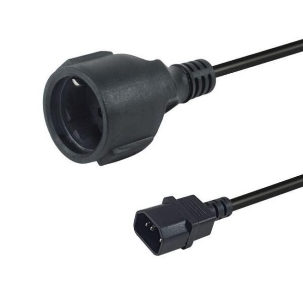 Power Cable Black 0.25 M Iec  C14 Cee7/3