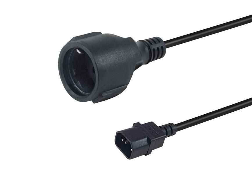 Img_36364145.jpg Power Cable Black 0.25 M Iec C14 Cee7/3 - Image 1