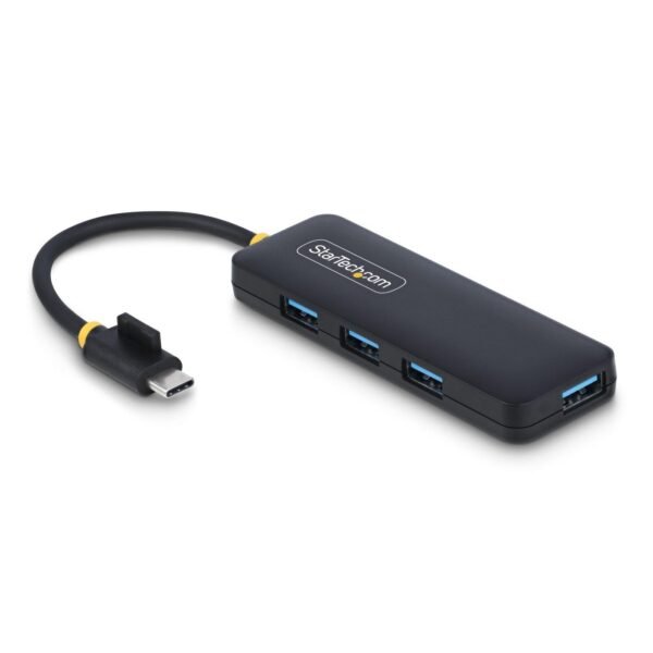 4-Port Usb-C Hub, 5Gbps,  Usb-C To 4X Usb-A, Bus  Powered, Small Travel Mini Hub, Multi-Port Usb 3.0 Splitter, Portable Hub,
