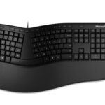 Ergonomic Keyboard Universal  Usb Azerty Belgian Black