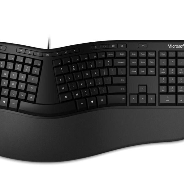 Ergonomic Keyboard Universal  Usb Azerty Belgian Black
