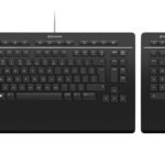 Pro With Numpad Keyboard  Office Usb + Rf Wireless +  Bluetooth Qwerty Us International Black