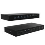 Usb-C Kvm Dock Pro For Three  Hosts, Dual Video, With 2X  Power Delivery, Max 92W