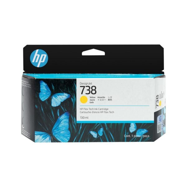 738 130-ml Yellow DesignJet  ink cartridge