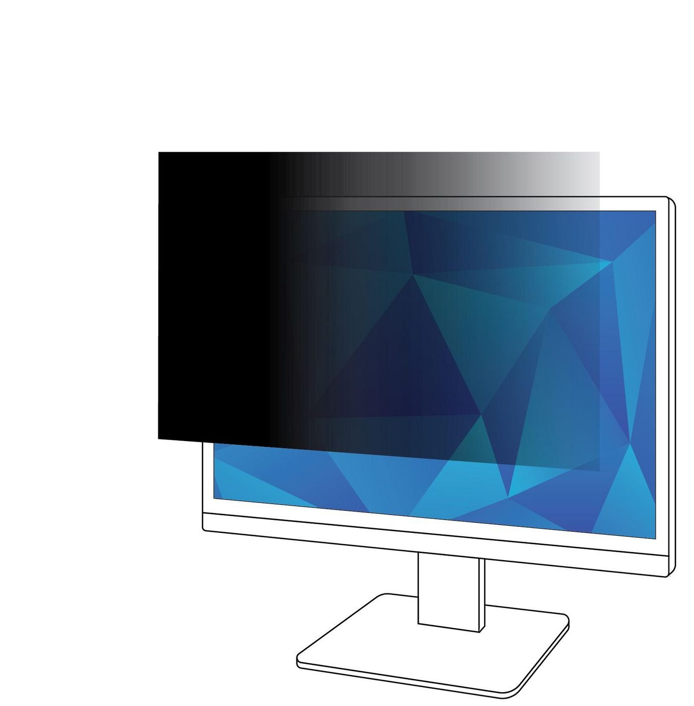 Img_36490568.jpg Privacy Filter 27" 16.9 AntiGlare, Frameless, Black Screen Attachment: Attachment Strips and Slide Mount Tabs - Image 1